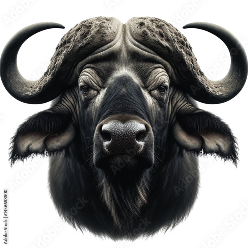 buffalo isolated on white