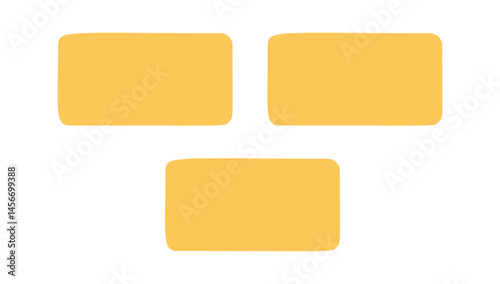 Yellow brick block construction doodle