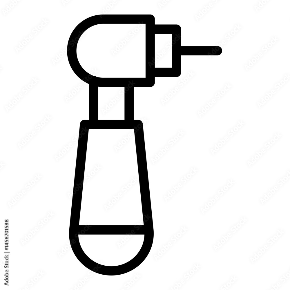 Dental Drill Vector Line Icon Design Dental Drill Vector Line Icon Design