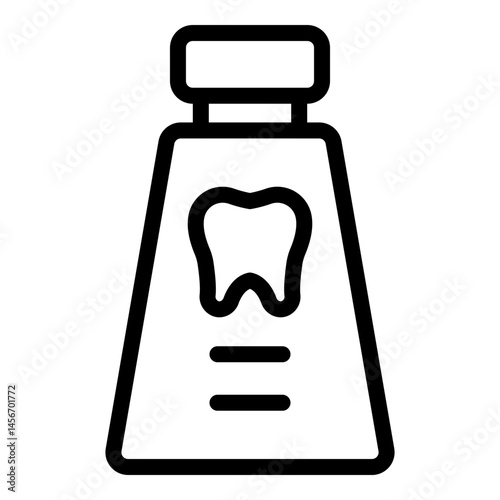 Toothpaste Vector Line Icon Design