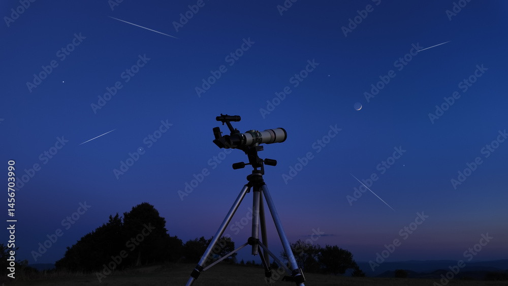 Astronomical telescope for observing stars, planets, Moon and other celestial objects.