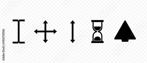 Pointer click. Different modification Cursor mouse icon. Arrow click cursor .	