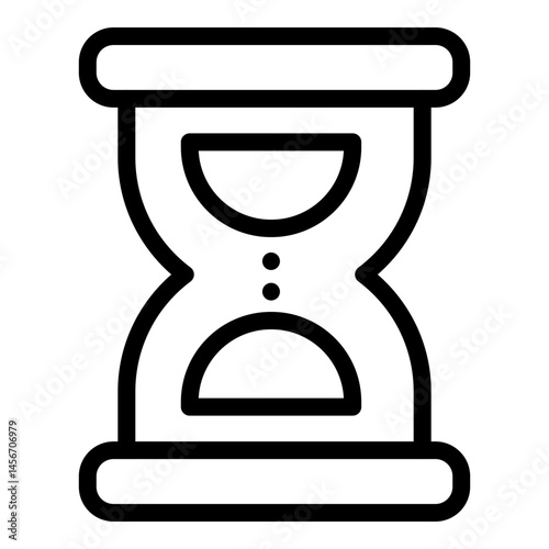 Hourglass Vector Line Icon Design