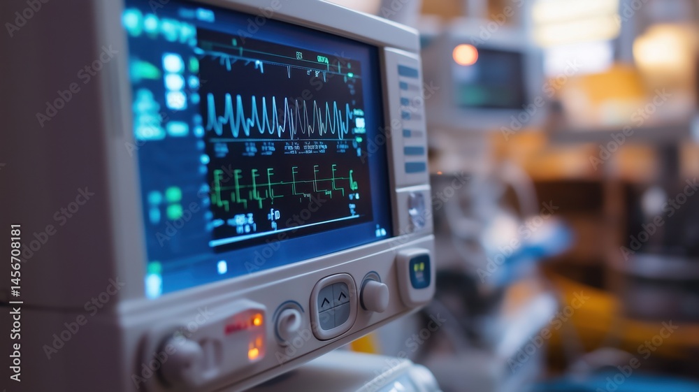 Advanced monitor in surgical room for using it in surgery during critical procedure Advanced monitor in surgical room for using it in surgery during critical procedure