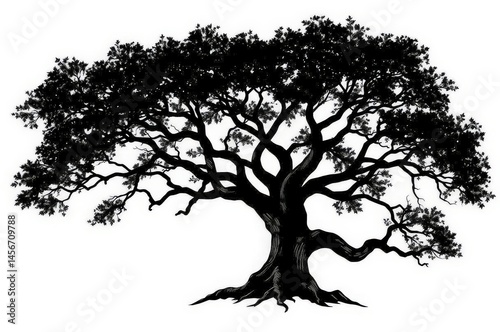 Silhouette of a Majestic Tree
