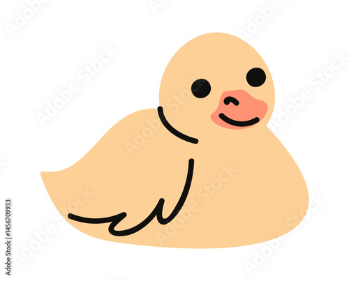 Duck hand drawn farm bird