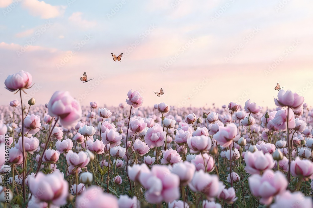 Whimsical Cotton Candy Landscape