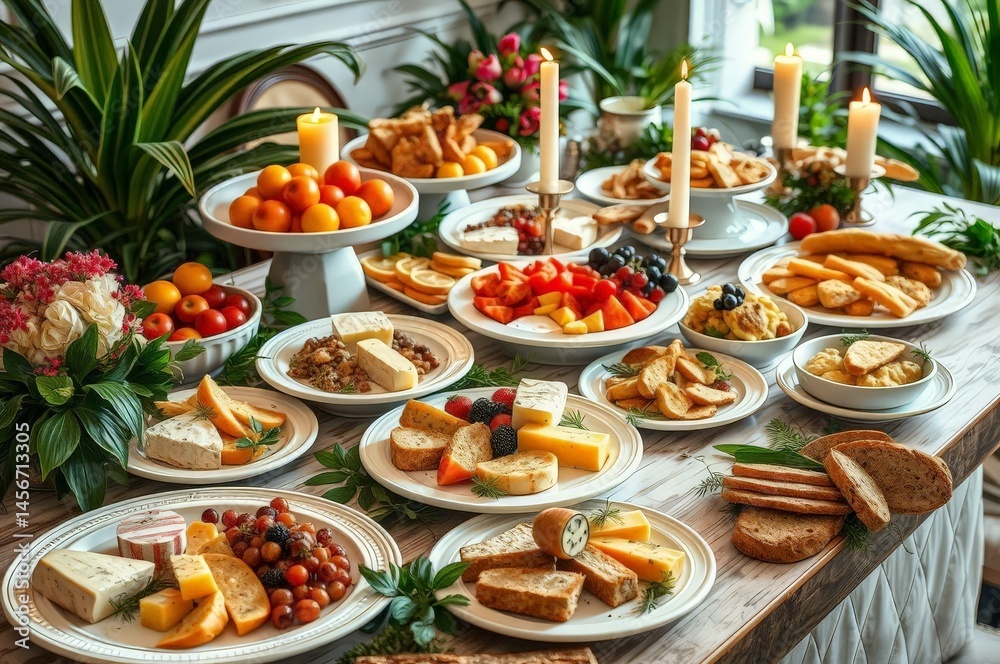 Elegant Buffet Table Display