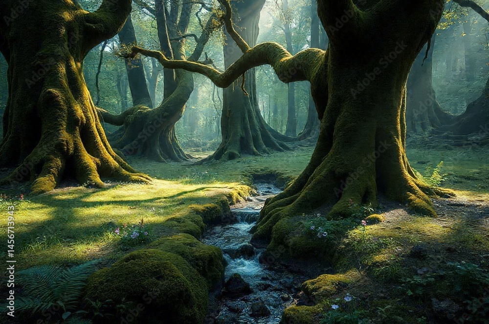 Ethereal Mystical Forest Glade