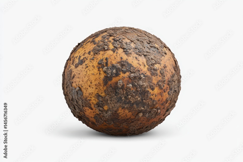 Muddy sphere on white Muddy sphere on white