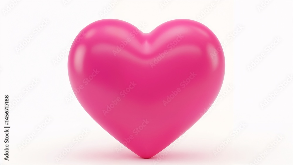 A pink heart shaped object on a white background. A pink heart shaped object on a white background.