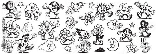 Wallpaper Mural Retro Character Bundle Torontodigital.ca