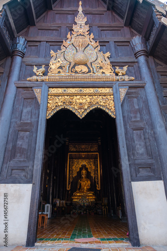 Beautiful Wat Phan Tao temple located in the northern Thailand