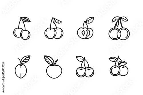 Modern Acerola Line Art Design