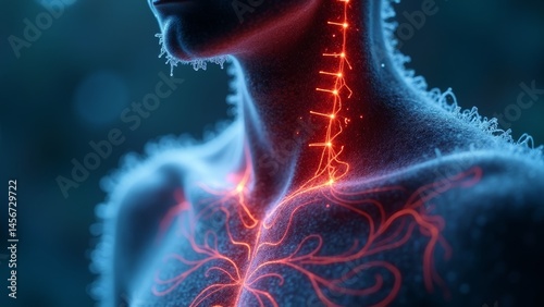 The luminous effect of cervical nerves