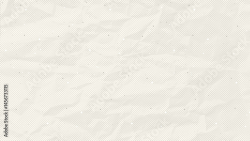 Vintage ecru clean crumpled paper background. Horizontal crumpled empty paper template for posters and banners. Vector textured illustration