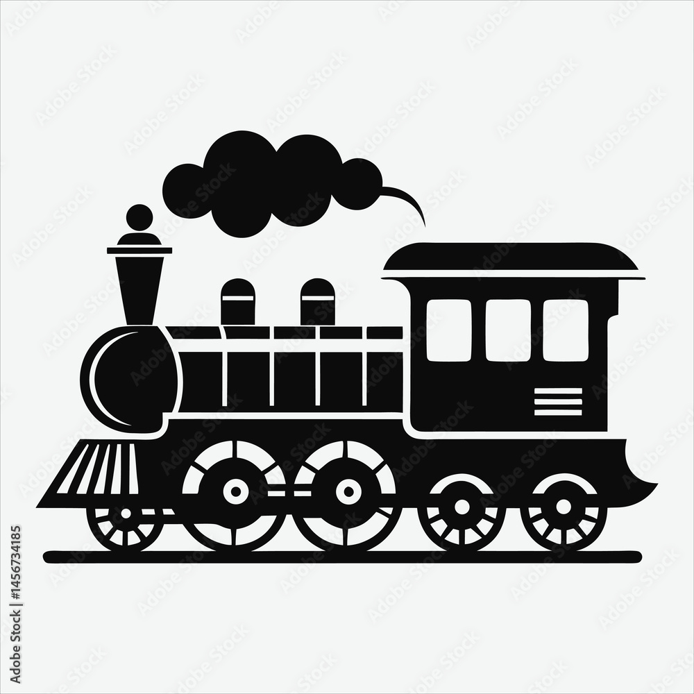 Train silhouette art illustration. Train silhouette art illustration.
