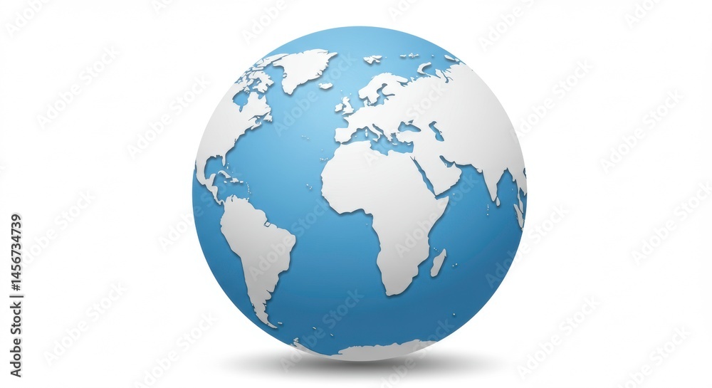 Naklejka premium Our stunning blue planet Earth a global view of continents oceans breathtaking beauty