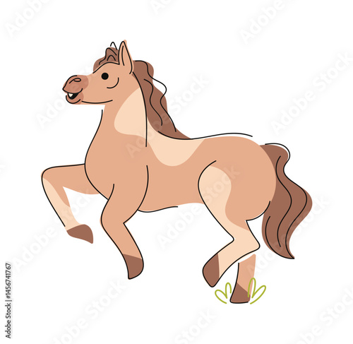 Horse hand drawn farm animal