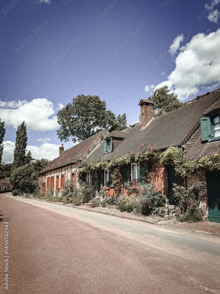 Street view of Gerberoy, France.