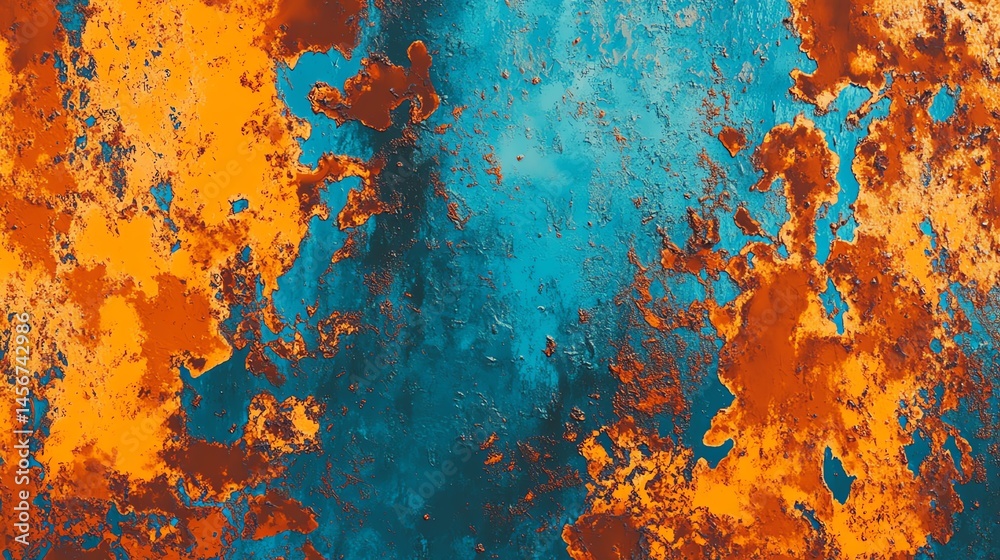 Vibrant abstract texture in orange and blue hues. Vibrant abstract texture in orange and blue hues.