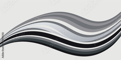 Abstract wave background with grayscale color palette for modern design projects
