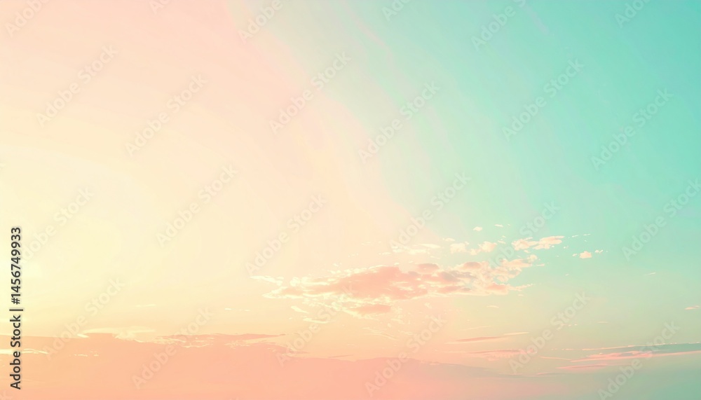 Fototapeta premium Serene sunset over tranquil ocean coastal landscape aesthetic photography peaceful environment dreamy viewpoint