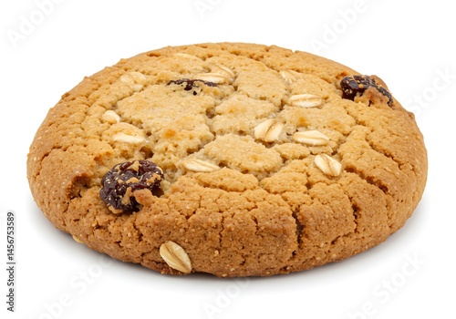 Wallpaper Mural A single oatmeal raisin cookie on a plain white background in a close up studio shot isolated view Torontodigital.ca