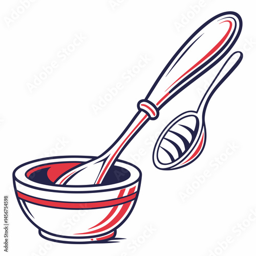 Spoon vector silhouette illustration isolated on white background