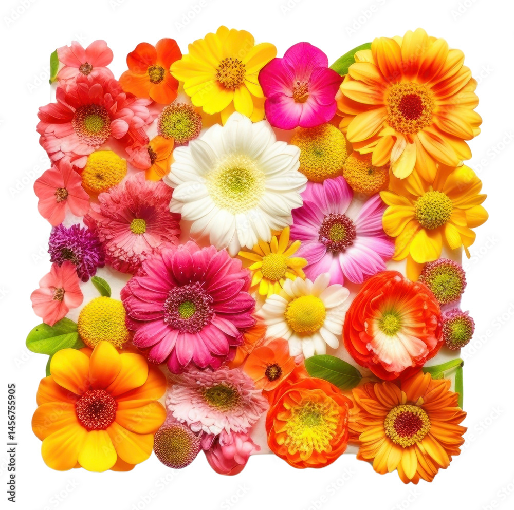 Fototapeta premium PNG Flat flower dice icon shape nature petal plant.