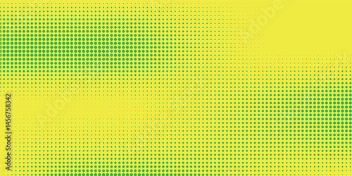 Dots halftone yellow green color pattern gradient texture background.