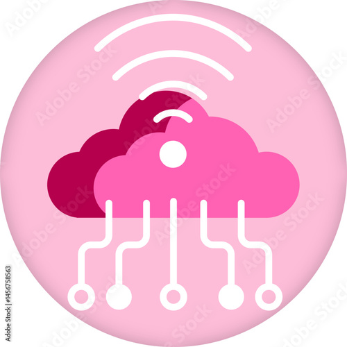 Cloud Network SVG icon – symbolizing cloud computing, data storage, internet connectivity, and network infrastructure in modern vector style.


