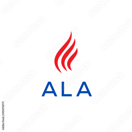ALA logo design. Creative company name, headlines typography identity, trendy logotype. Vector illustration.
