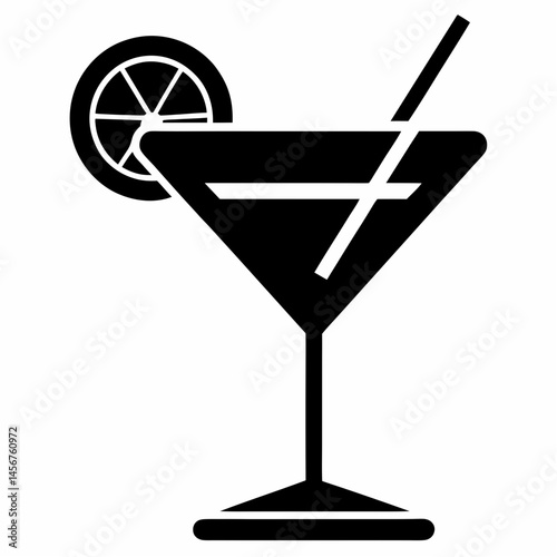 cocktail glass with cocktail