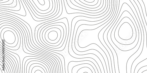 Topographic map background with geographic grid for hiking and mountain sport. modern design with white background and black wave lines. topographic contour lines vector map seamless pattern vector.