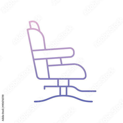 Barber Chair Icon vector stock illustration