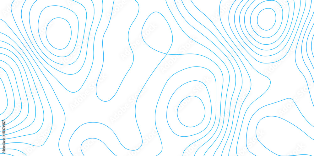 Fototapeta premium Topographic map background with geographic grid for hiking and mountain sport. modern design with white background and blue wave lines. topographic contour lines vector map seamless pattern vector.