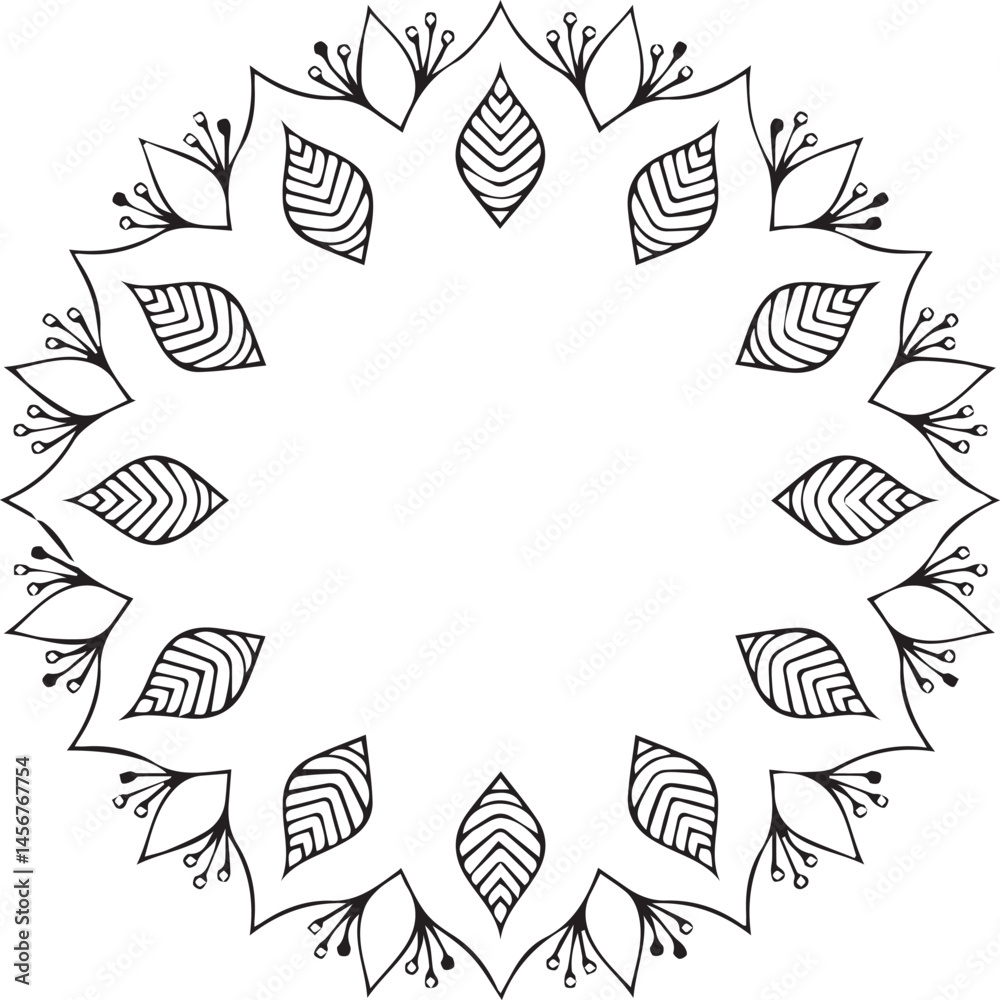 Beautiful flower art and mandala vector design Beautiful flower art and mandala vector design