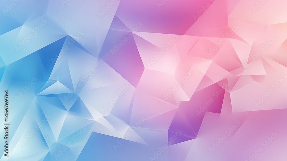 Fototapeta premium A futuristic geometric background with soft glowing edges 