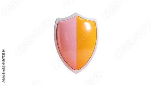Free Download a pink and orange shield on a pink background - GFXLoad