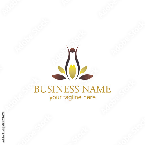 logo design for spa or salon with creative illustration