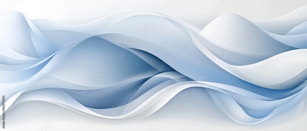 Fototapeta premium Abstract blue and white wave design with smooth flowing lines and elegant curves for modern backgrounds