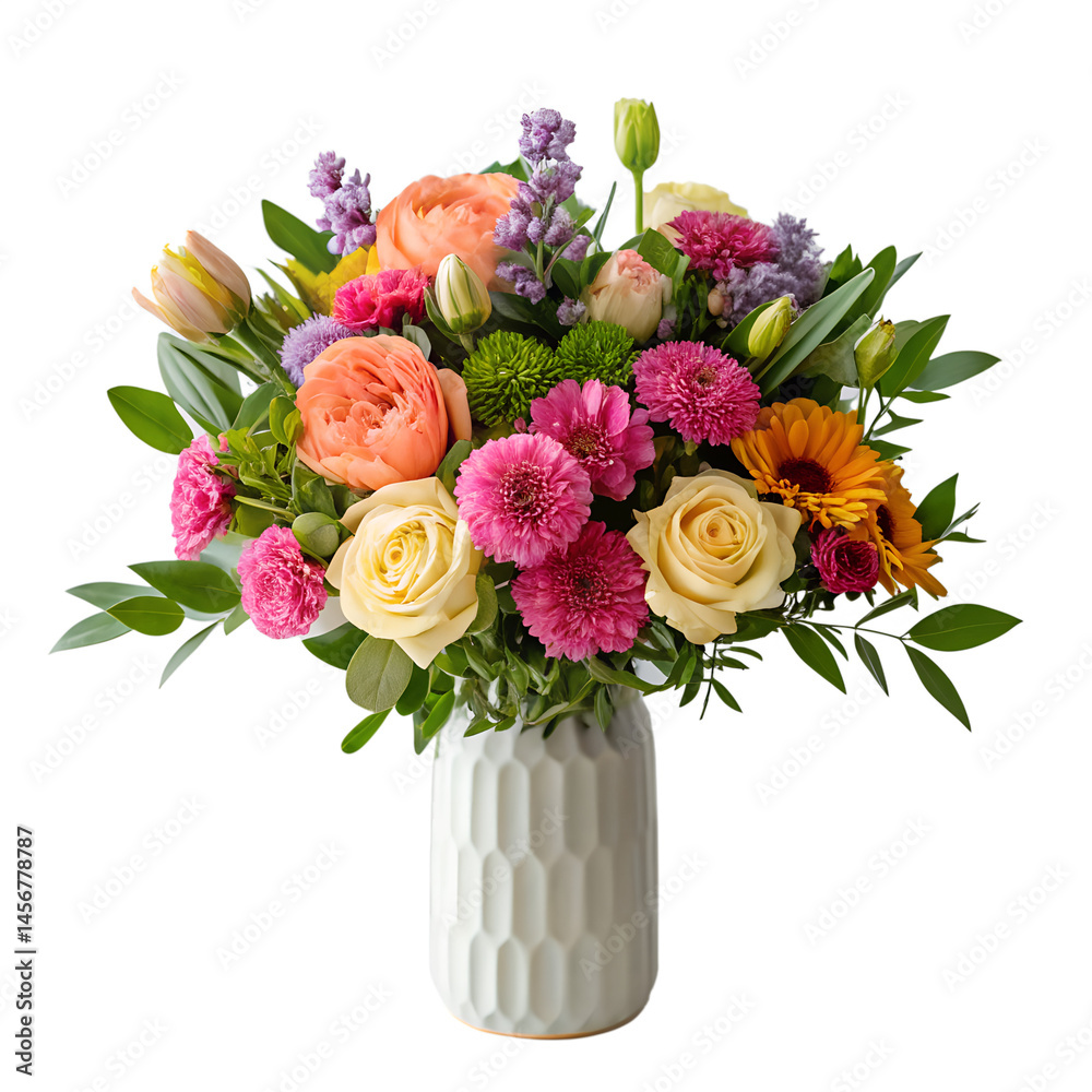Obraz premium bouquet of flowers Isolated on transparent background