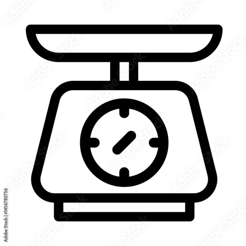 Analog weight scale icon used in cooking and small measurements