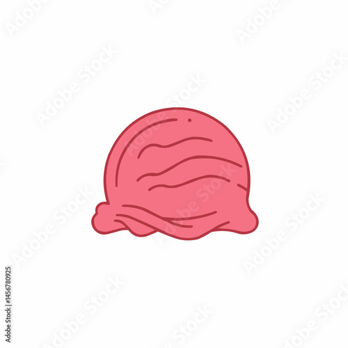 Slice of delicious fruit, with pink skin and a darker pink lining on white