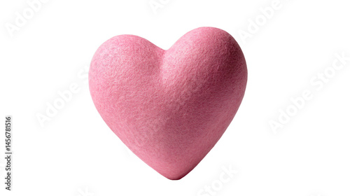 a pink heart shaped object on a white surface