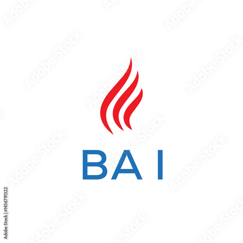 BAI logo design. Creative company name, headlines typography identity, trendy logotype. Vector illustration.