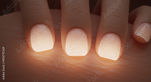 Glowing Human Fingernails: Detailed 3D Medical Rendering