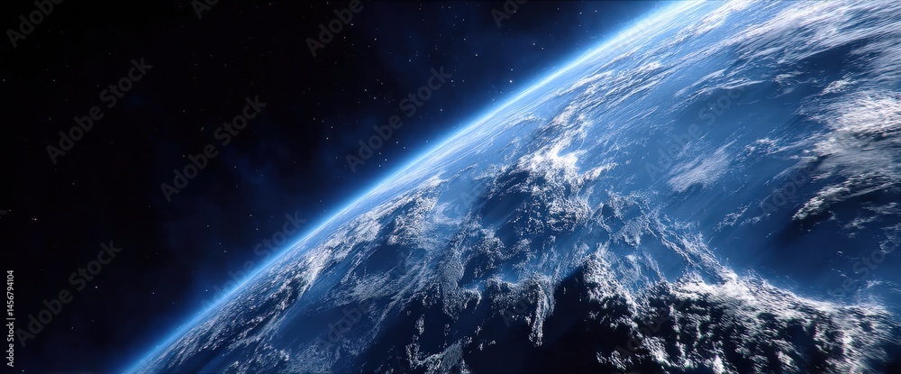 A breathtaking view of Earth from space, showcasing the planet