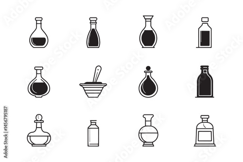 Balsamic glaze food line vector